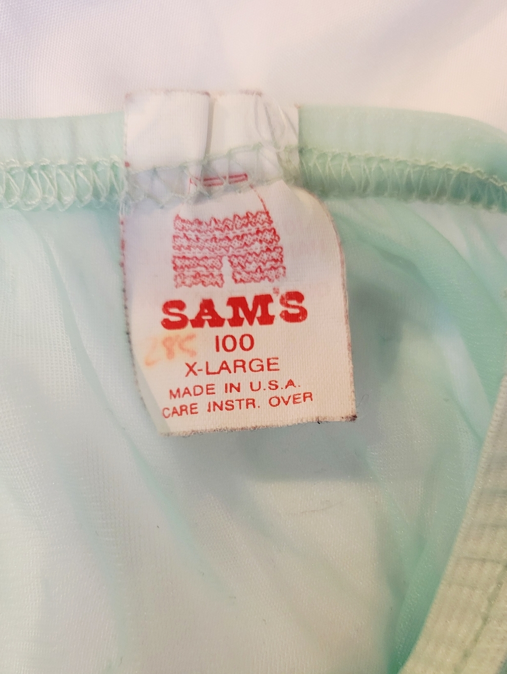 SAM'S Light Mint Sheer Ruffle Petticoat Panties  - X-Large - Picture 4 of 5